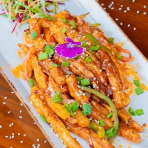 SESAME HONEY CHILLY POTATO